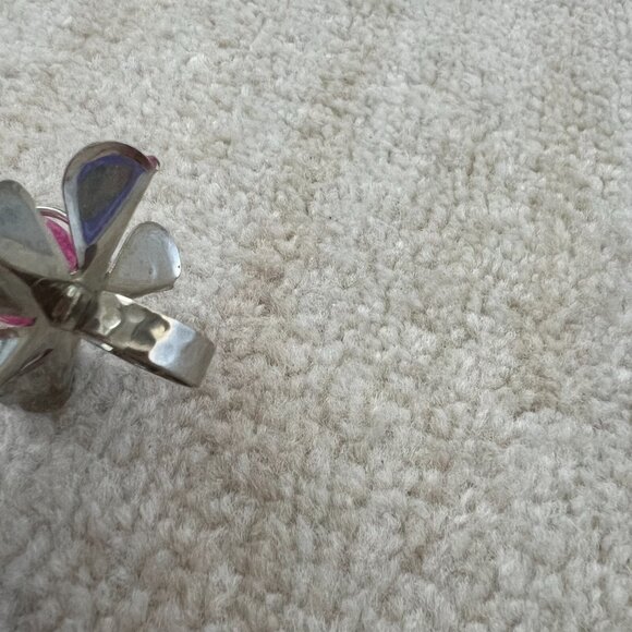 3 for $6 Flower Statement Cocktail Adjustable Ring - Picture 4 of 5